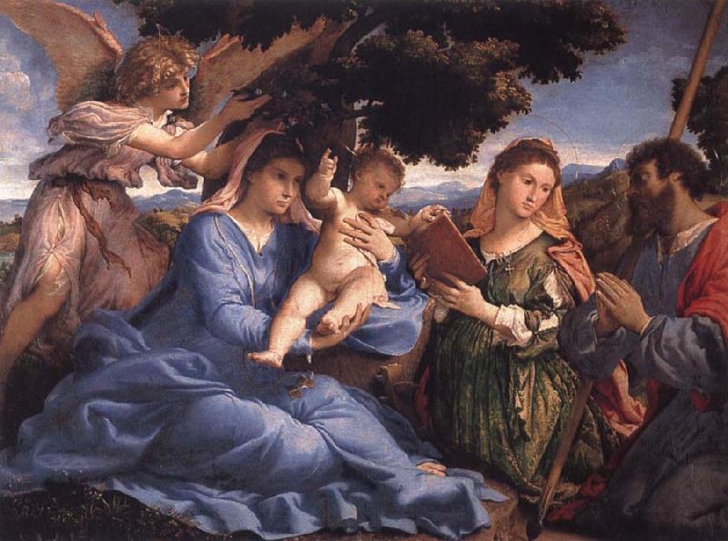 Lorenzo Lotto Virgin and Child with SS Catherine and Fames the Greater Germany oil painting art